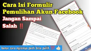 Awas SALAH ‼️ Begini cara mengisi formulir pemulihan akun fb yang benar