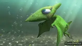dinosaur train underwater scene 1: tiny fishing underwater scene sharpness