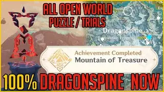 All Crimson Agate Puzzles / Trials || 100% Dragonspine Guide - Genshin Impact