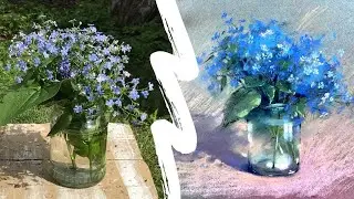 Как нарисовать цветы пастелью — kalachevaschool.ru — Поэтапный урок с Ириной Климовой