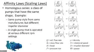 Pump Affinity Laws (Scaling Laws) for Homologous Pumps - CE 331, Class 17 (17 Feb 2023)