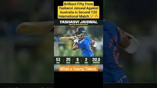 Yashasvi Jaiswal 53 (25) vs Australia #Cricket #INDvAUS #AUSvIND #INDvsAUS #YashasviJaiswal #shorts