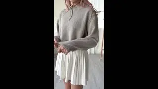 雲朵短版澎袖毛衣