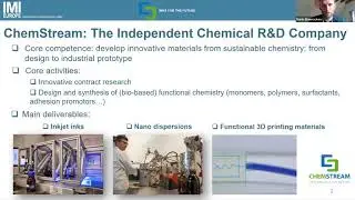 Chemstream - 3D Inkjet Printing - Sponsor Presentation - Inkjet Summer School 2020 Online