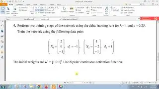 Neural Networks Learning Rules: Part 2 | Intelligent Control