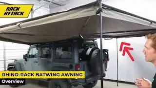 Rhino-Rack Batwing Roof Rack Mounted Awning Overview And Demonstration