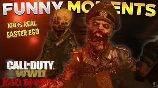 Call of Duty WW2 Zombies Funny Moments - 100% REAL EASTER EGG (Mac and cheese & Beating meat!)