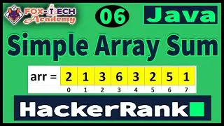6. Simple Array Sum | HackerRank | Coding | Competitive Programming | Java | Fox Tech Academy
