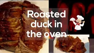Roasted duck in the oven
