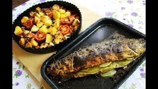 Pink salmon in a Russian oven