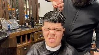 YAMUK MAKASLA DÜZ SAÇ NASIL KESİLİR!!? HOW TO CUT WITH BROKEN SCISSORS ASMR BARBER💈