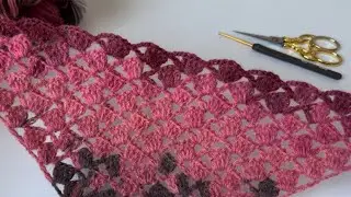 BEAUTIFUL ✅  Easy Crochet Triangle Shawl Model / Üçgen Şal Modelleri #crochet #crochetshawl