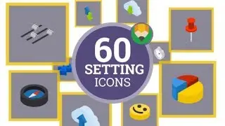 Icons Pack Setting Icons Pack - Flat Isometric Icons ★ After Effects Template