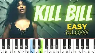 SZA - Kill Bill - EASY Piano Tutorial