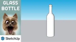 HOW TO DO GLASS BOTTLE ONLY DEFAULT TOOL 😍 THIS IS SIMPLE METHOD AND EASYWAY 😍 BY USING SKETCHUP 😍