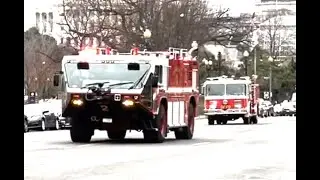 Multiple DC Fire trucks responding incl. Foam Unit 2 ARFF!!