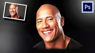 Digital Art Oil Painting The Rock | Smudge Painting