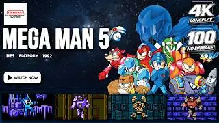 [NES Longplay] Mega Man 5 | 100% Completion | No Damage | Full Game Walkthrough | 4K