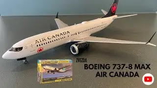 Boeing 737-8 Max / Air Canada / Zvezda / 1:144 Scale / Assembly Process / Painting