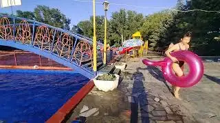 Аквапарк в городе Капчагай (Конаев) Казахстан 22 июля 2024г.