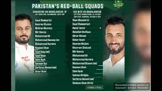 PAKISTAN TEST SERIES SQUAD AGAINST BANGLADESH 2024.