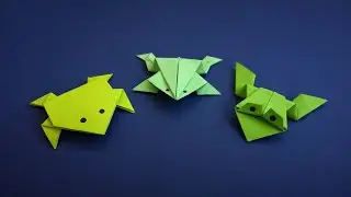 Прыгающая лягушка оригами | Три способа как сделать из бумаги лягушку, которая прыгает