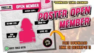 CARA MEMBUAT POSTER OPEN MEMBER GUILD FREE FIRE