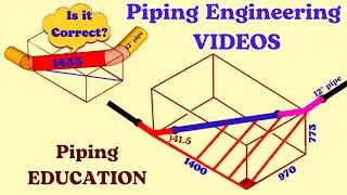 Piping Engineering. Piping Tutorial. Piping Isometrics. Engineering job. Elbow degree Formula. Pipe