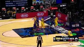 Steph Curry Does Famous No Look Turn Around 3 Pointer