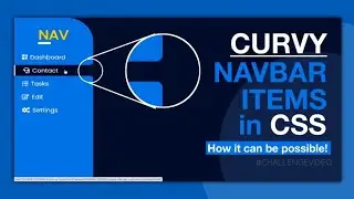 Curvy Sidebar Navigation Menu Items | curve outside html css