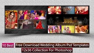 10 Best Free Download Wedding Album Psd Templates 12x36 Collection For Photoshop