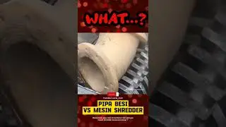 PIPA BESI VS MESIN SHREDDER #automobile #shredder #industrialshredder #machine