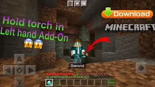 How to hold torch in left hand in the minecraft android/ios| smart torch add-on |2021