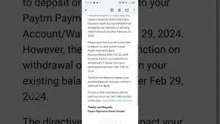 🏦 RBI ban 🚫 on Paytm Payments Bank 💵 #paytm #paytmban #rbibank