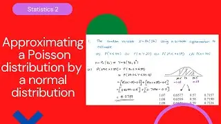 Approximating a Poisson distribution by a normal distribution (Edexcel IAL S2 3.3)