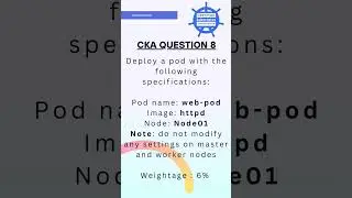 #shorts  CKA question 8 #cka  #kubernetes  #docker