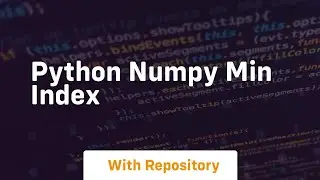 python numpy min index