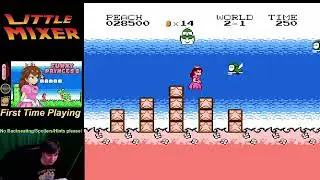 First time playing FUNNY PRINCESS Mario 1 romhack - NES
