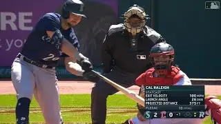 Cal Raleigh starts the game off hot with a 2-run HR | Mariners vs Guardians Highlights