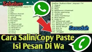 CARA MENYALIN/ COPY PASTE PESAN DI WHATSAPP