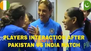 Players interactions after the #INDvPAK match  #BackOurGirls | #T20WorldCup #ranaqaisershahzad