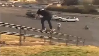 SUPER SIZED Bs Feeble Grind Down 30+ Rail - Behind the Clips - Eli Tennant