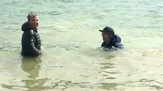 Swimming in winter clothes - Throwback
