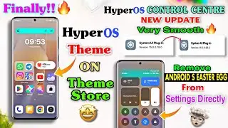 Install Now - First HyperOS Theme🔥Available on Theme Store😃 | HyperOS Control Centre New Update💥