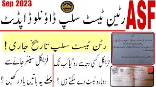 ASF Physical Test Today | ASF Written Test Slip 2023 | ASF Physical Test Important Tips || ASF 2023