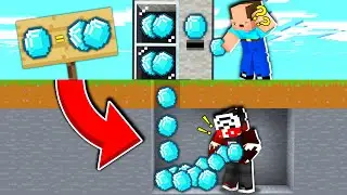 I TROLLED BALLOON HEAD WITH FAKE THINGS!! - Minecraft