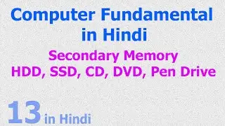 13 - Understanding Secondary Memory - Hard Disk, SSD, Pen Drive, CD, DVD