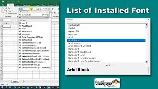 List of Installed Font