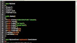 Caret Listener Interface || Event Listener || Java Swing Tutorial