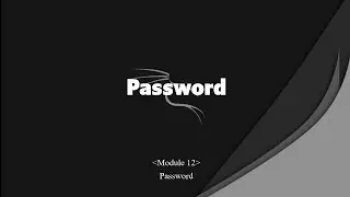 Ethical Hacking Concept || Password